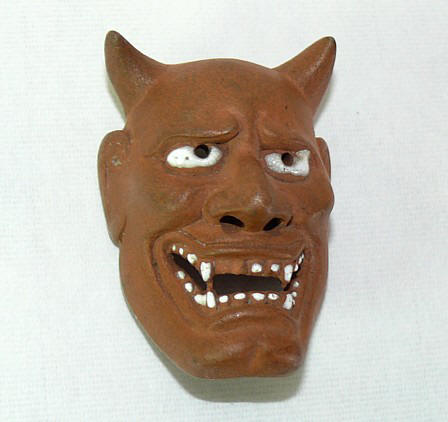 японская антикварная нэцка  МАСКА, 1920-е гг
