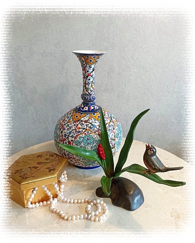 японская бронзовая статуэтка Птичка на листе ириса, 1930-50-е гг.