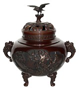 ЯПОНСКАЯ БРОНЗА: курильница с рельефами, 1850-е гг..