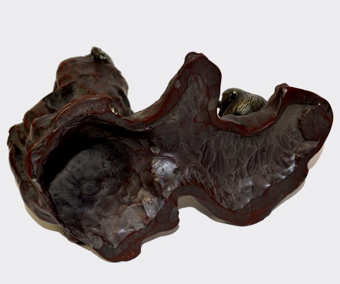 бронзовая композиция ТРИ ОБЕЗЬЯНЫ, деталь