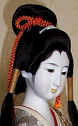 японская антикварная кукла Красавица из Нагоя с веером, 1930-е гг.