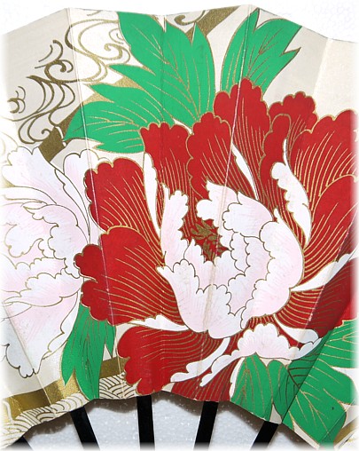 деталь японского рисунка на веере