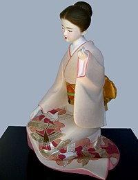 статуэтка из керамики Девушка в кимоно, Япония, 1970-е гг.