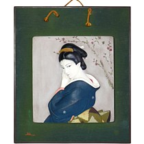 японская картина-барельеф, 1950-е гг.