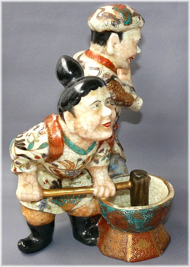 антикварная японская фарфоровая статуэтка