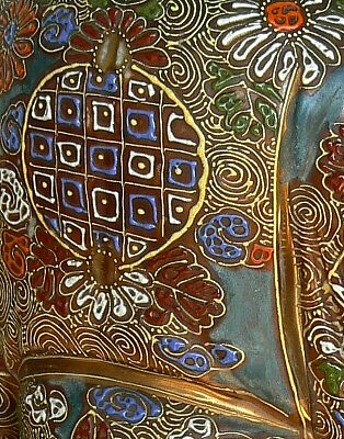 японская антикварная фарфоровая статуэтка, деталь