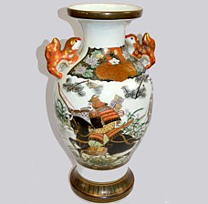 японская антикварная ваза с самурайской сценой, 1880-е гг.