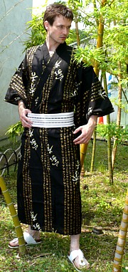 японская традиционная юката. мужской халат из хлопка,  сделано в Японии