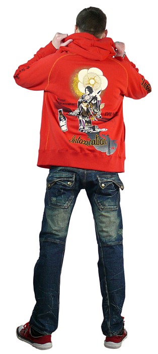 японская мужская куртка-толстовка в стиле якудза, сделано в Японии