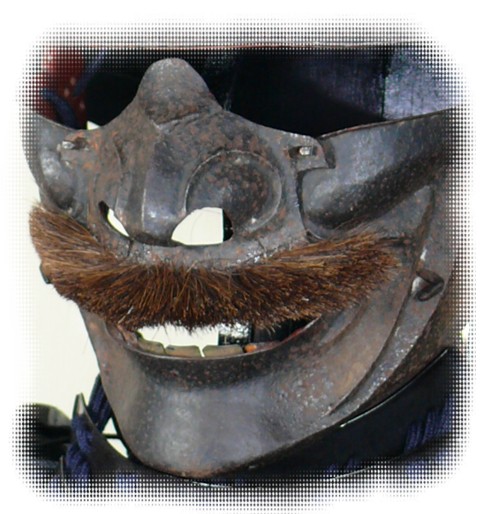 самурайский доспех эпоха Муромачи, маска