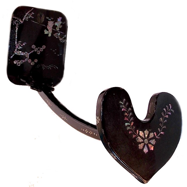 Подставка антикварная с инкрустацией для самурайского меча