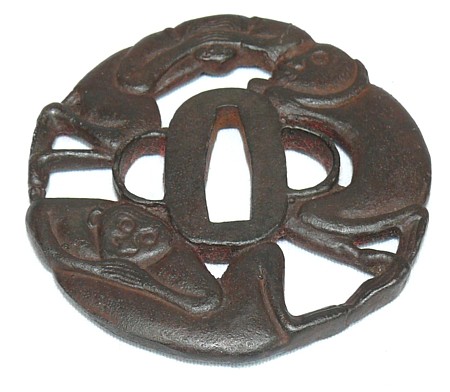 три обезьянки - гарда японского меча