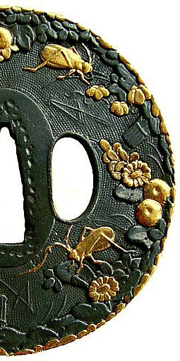 цуба японского меча катана в технике сэкиганэ, ХХ в.