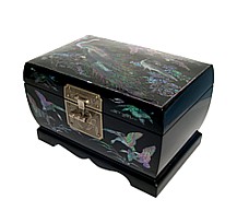 ювелирная лаковая шкатулка с зеркалом, Япония