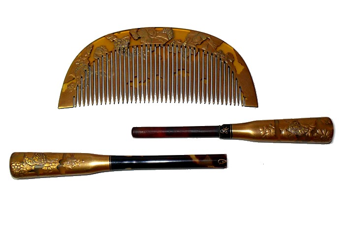 японский гребень и заколка для украшения традиционной прически