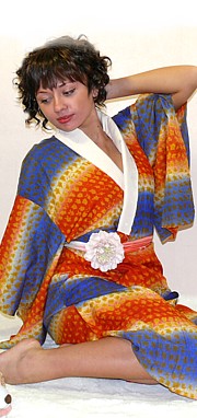 японское  кимоно, винтаж. японское шелковое кимоно