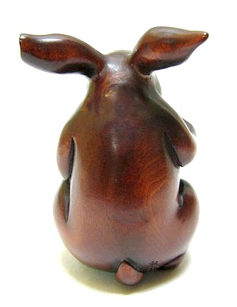 японская подписная нэцка Заяц