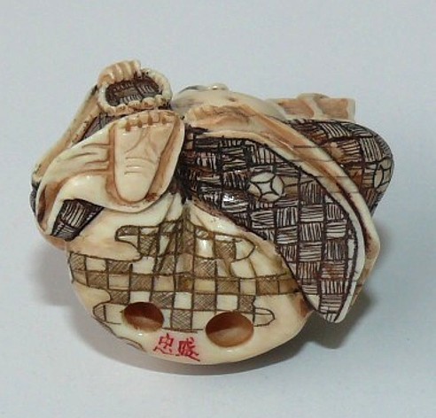 Хотэй, японская нэцкэ из слоновой кости