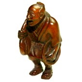 японская нецка Бродячий актер с маской