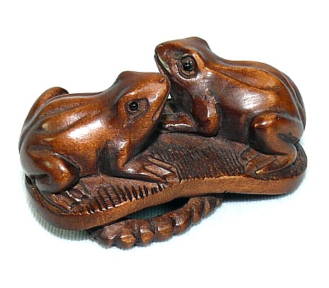 нэцкэ Лягушата на варадзи, 1950-е гг.