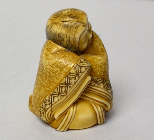 антикварная японская нэцка Принцесса, 1800-е гг.