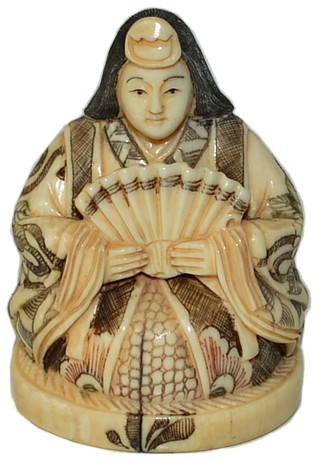 японская антикварная нэцкэ из слоновой кости Императрица, 1890-е гг