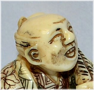 нецка из слоновой кости, деталь