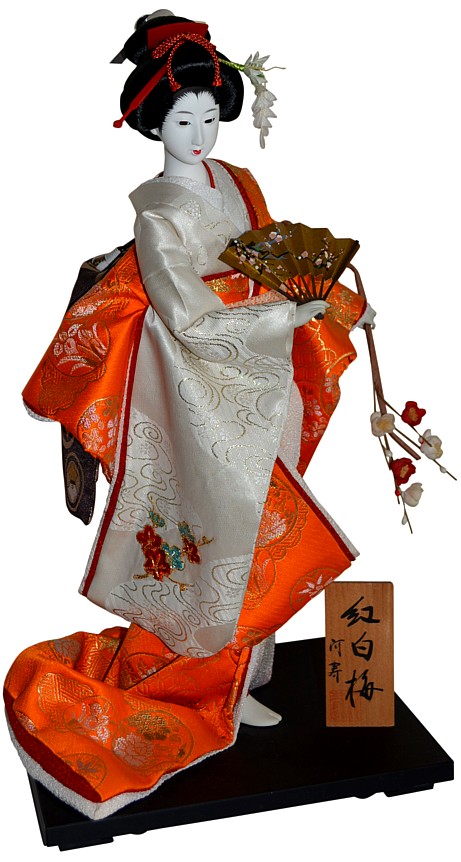 японская традиционная интерьерная кукла 