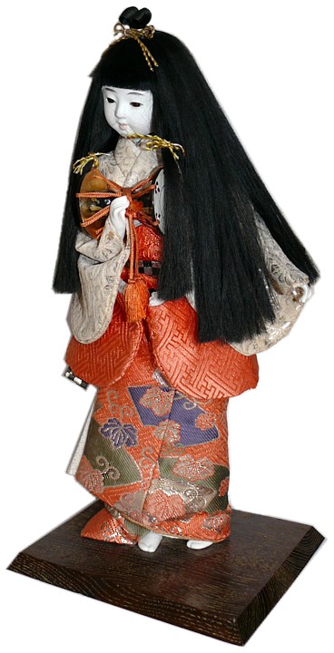 старинная японская интерьерная кукла