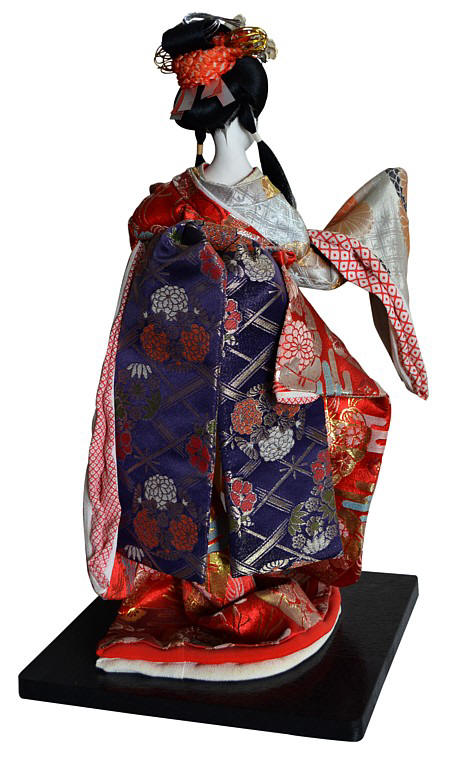 японская антикварная  кукла Принцесса с веером, 1920-е гг.