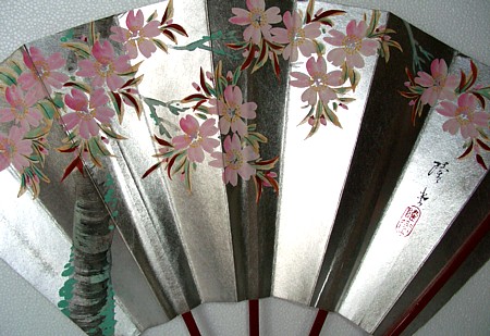 японский рисунок на веере
