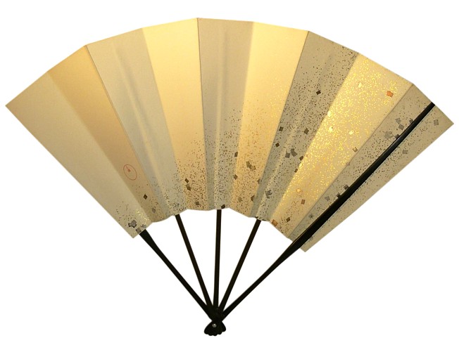 японский интерьерный веер с авторским рисунком