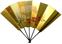 японский веер с авторским рисунком