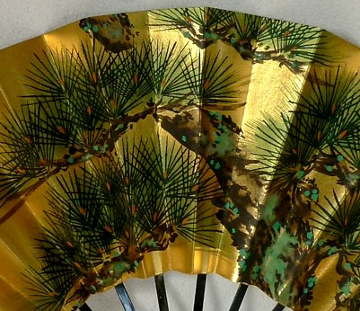 японский веер: деталь рисунка