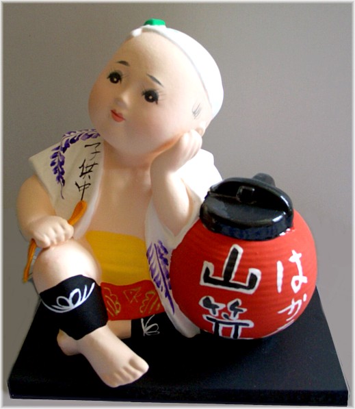 японская статуэтка, Хаката, керамика-бисквит