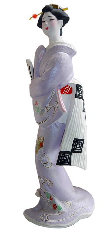 японская статуэтка Девушка с веером