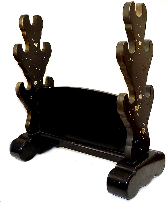 японская антикварная подставка для 5 самурайских мечей