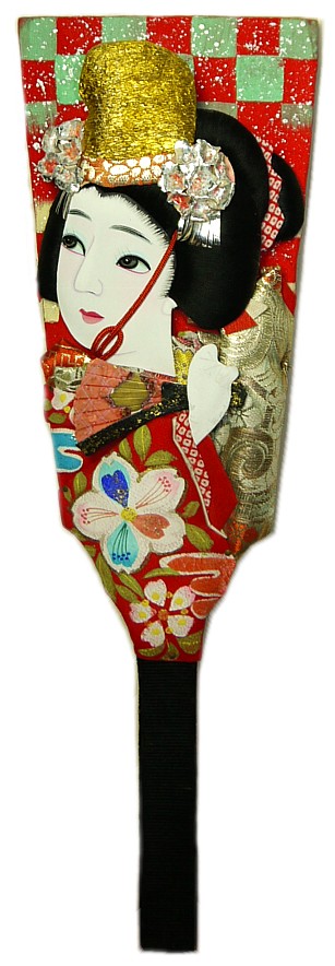 ХАГОЙТА, старинная японская резная ракетка для игры в воланы