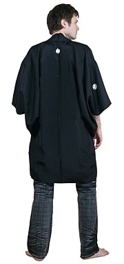 традиционное шелковое мужское хаори, 1950-е гг.